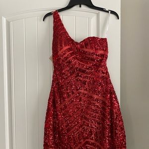 Jovani One Shoulder Sequin Dress
